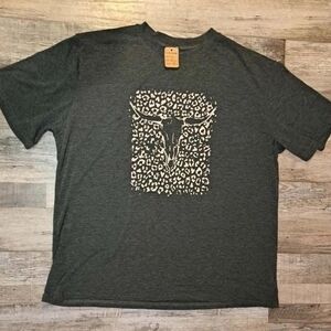 Source Unknown Charcoal Bull Graphic Tee | Size XL